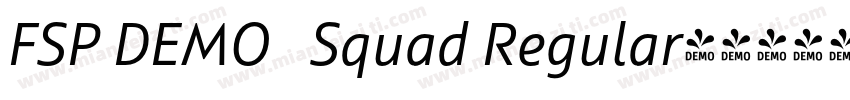 FSP DEMO   Squad Regular字体转换